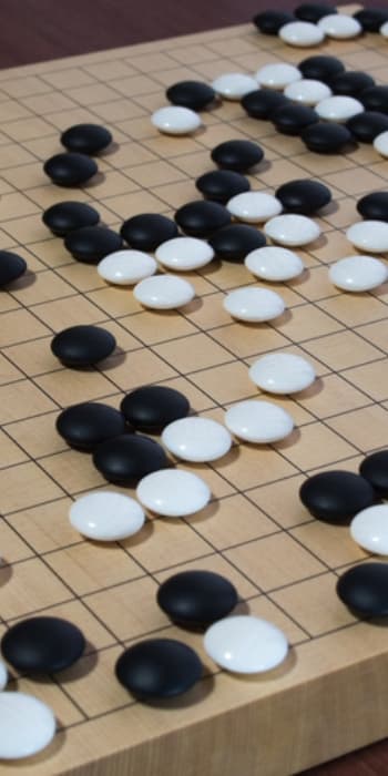 Go board close-up